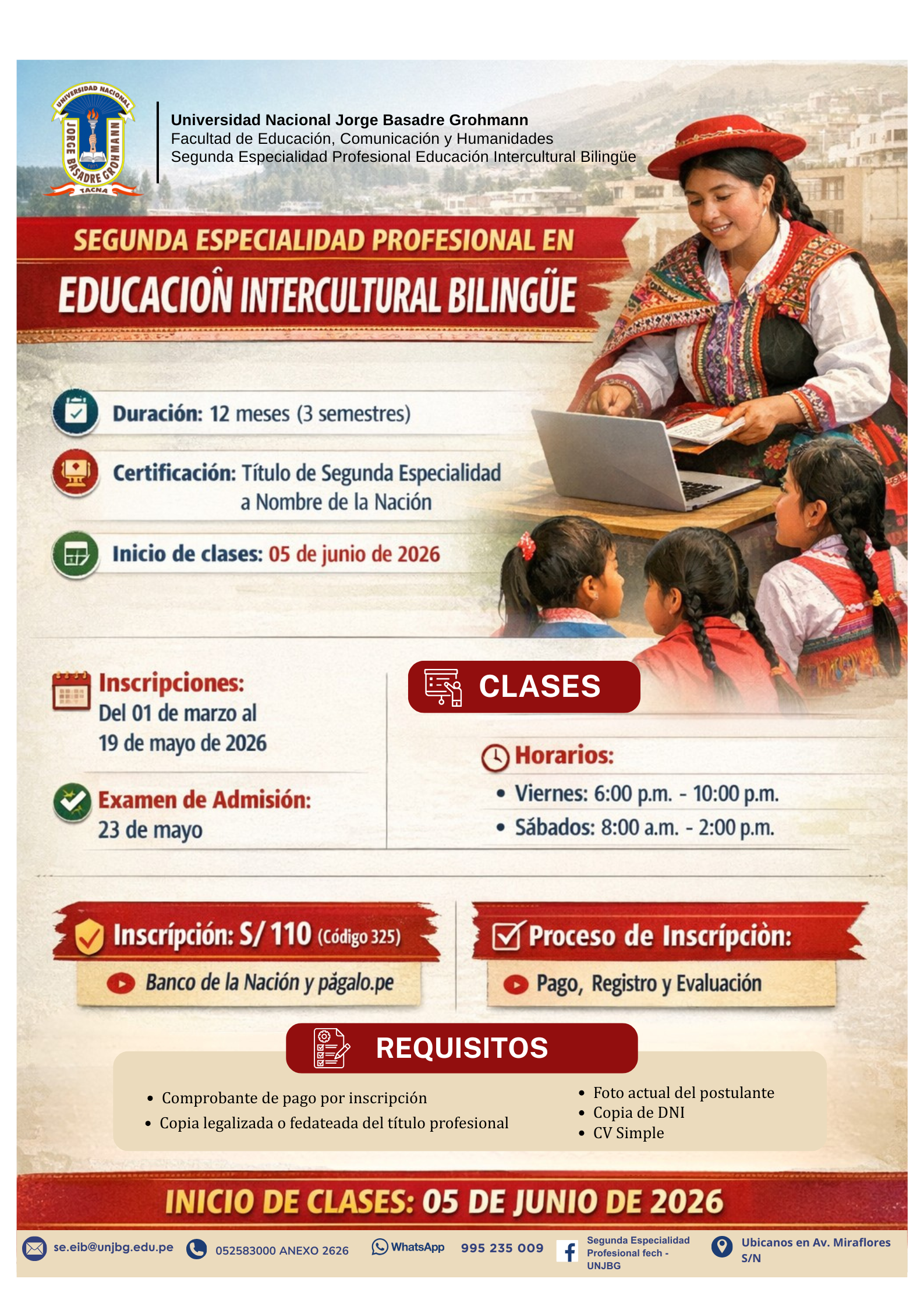  Segunda Especialidad en Educación Intercultural Bilingüe